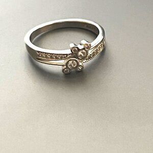 Disney Siamese Double Mickey Icons CZ Ring SZ 9